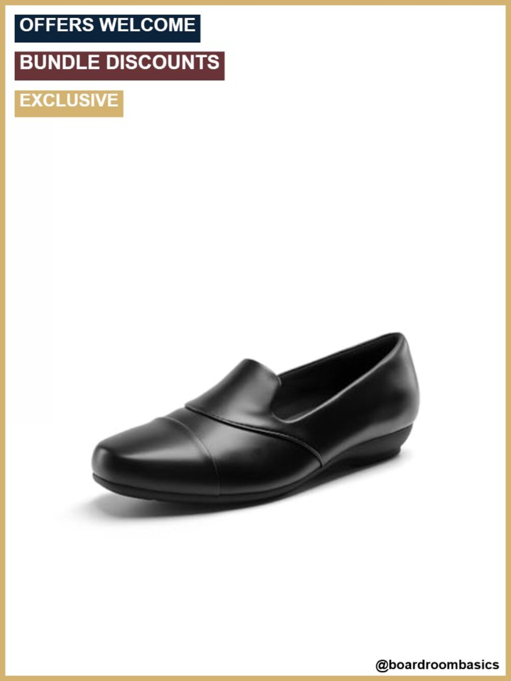 Orthopedic Work Loafers with Arch Support - Wide Width Slip On Dress Shoes